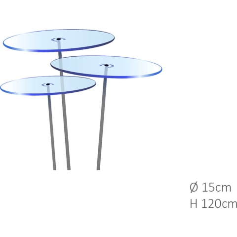 3 stuks! Zonnevangers Blauw medium 120x15 cm Cazador Del Sol - Cazador del sol