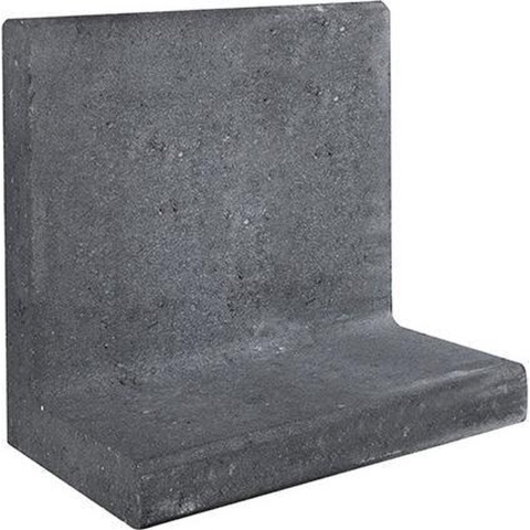 L-element zwart 50x40 voet 30 cm - Gardenlux