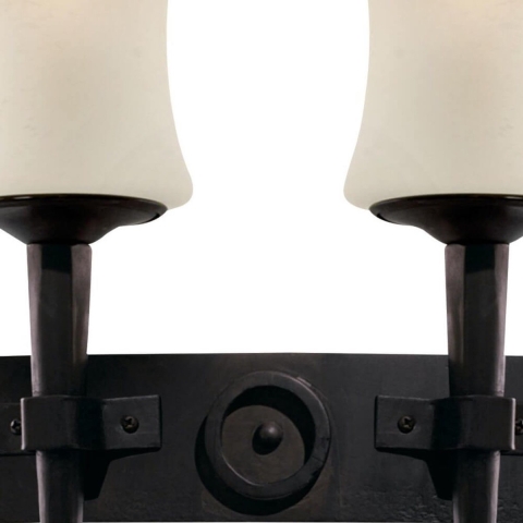 Searchlight Cartwheel - Wandverlichting - 31 X 34 Cm - Mat Zwart En Wit
