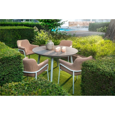 Take dining chair aluminium salix/terracotta - Yoi
