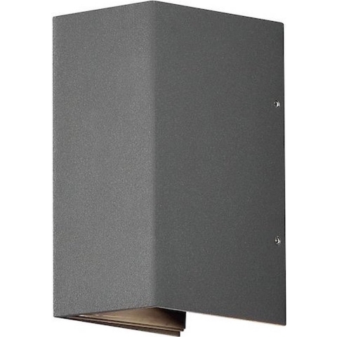 Konstsmide Cremona - Buiten Wandlamp Met 2 Regelbare Lichtbundels - 8 X 11 X 17 Cm - 6W LED Incl. - IP54 - Antraciet