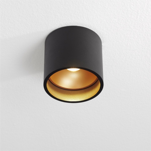 Artdelight Orleans - Plafondverlichting - Ø 11 X 10 Cm - 7W Dimbare LED Incl. - Zwart En Goud