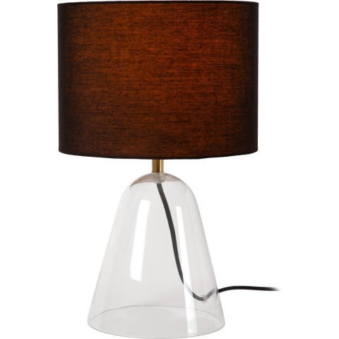 Lucide Campana - Tafellamp - Ø 25 X 36,5 Cm - Zwart En Transparant