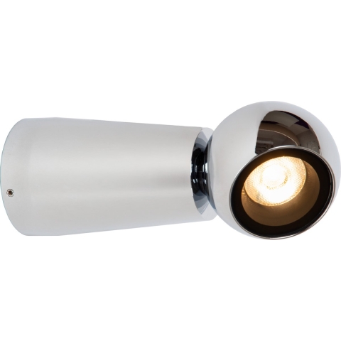 Lucide Ipsos - Buiten Wandlamp - Ø 6 X 15 Cm - 6W LED Incl. - IP54 - Chroom