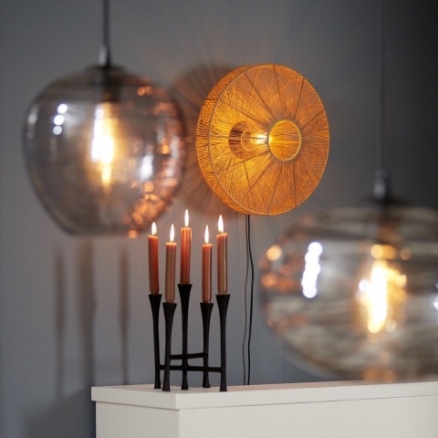 Leitmotiv - Hanglamp Glamour Globe - Grijs