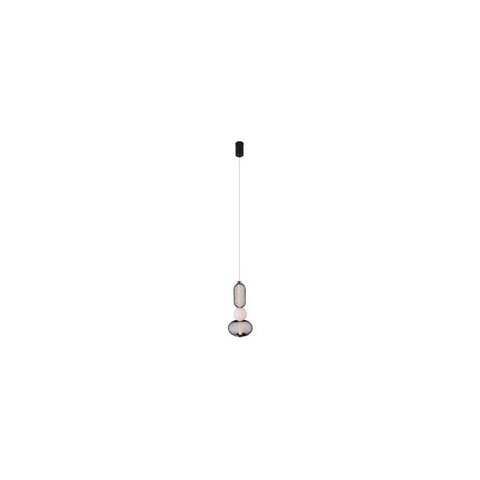Maxlight Bora - Hanglamp - Ø 22 X 183 Cm - 10W LED Incl. - Zwart En Goud