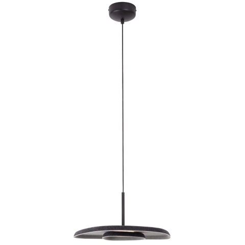Maxlight Deux - Hanglamp - 40 X 30 X 190 Cm - 5W LED Incl. - Zwart En Grijs