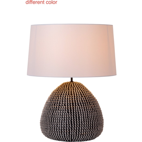 Premium By Lucide Lucide Maduka - Tafellamp - Ø 45 X 61 Cm - Lichtbruin En Wit