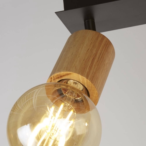Searchlight Spinny - Opbouwspot 2L - 31 X 10 X 15 Cm - Mat Zwart