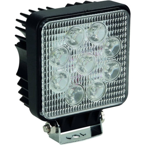 Perel led-schijnwerper, 27 W, 1800 lm, 4250°K, neutraalwit, voor binnen en buiten, montagebeugel roestvrij staal, aluminium, zwart
