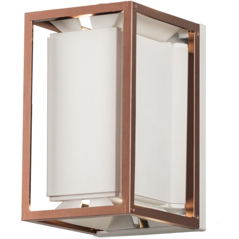 Konstsmide Vale - Buiten Wandlamp - 12 X 15 X 20 Cm - 10W LED Dimbare Incl. - IP44 - Wit