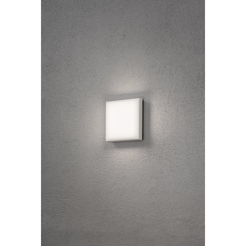 Konstsmide Cesena Square - Buiten Wandlamp - 17,5 X 4,5 X 17,5 Cm - 10W LED Incl. - IP54 - Wit