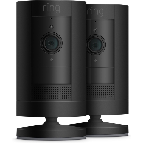 Ring Stick Up Cam Batterij - Beveiligingscamera - Draadloos - Zwart- Binnen en Buiten - 2 stuks