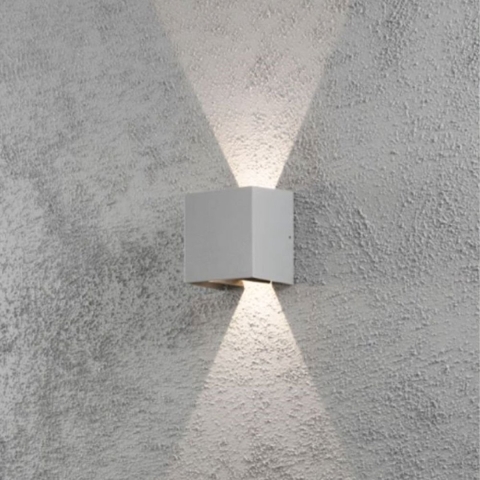 Konstsmide Cremona Light High Power - Buiten Wandlamp - 13 X 11 X 13,5 Cm - 6W LED Incl. - IP54 - Grijs