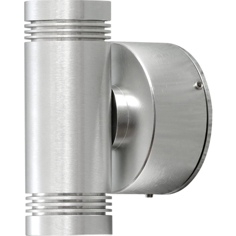 Konstsmide Monza - Buiten Wandlamp - 4,5 X 8,5 X 12,5 Cm - 2W LED Incl. - IP54 - Geanodiseerd Zilver
