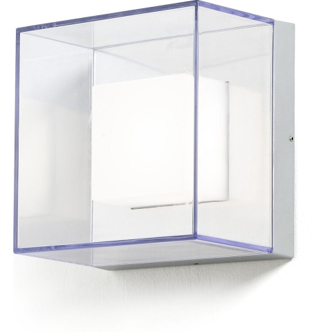 Konstsmide Sanremo - Buiten Wandlamp - 21 X 14 X 21 Cm - 9W LED Incl. - IP54 - Grijs