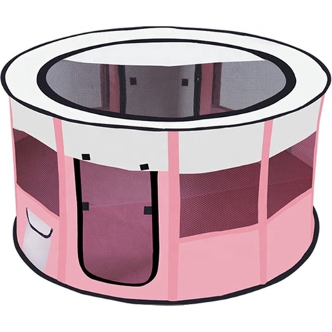 TOPMAST NYLON PUPPYREN - ROND - OPVOUWBAAR - ROZE