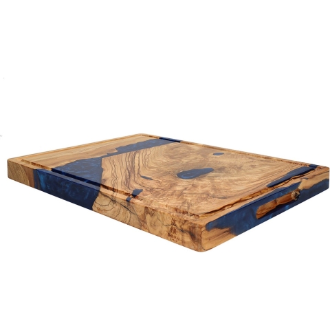 Shinrai Japan - Epoxy Sapphire Snijplank Olijfhout - 40 x 30 x 3 cm