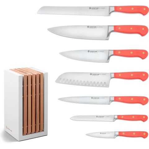 Wusthof - Classic Coral Peach Messenblok Met 7 Messen