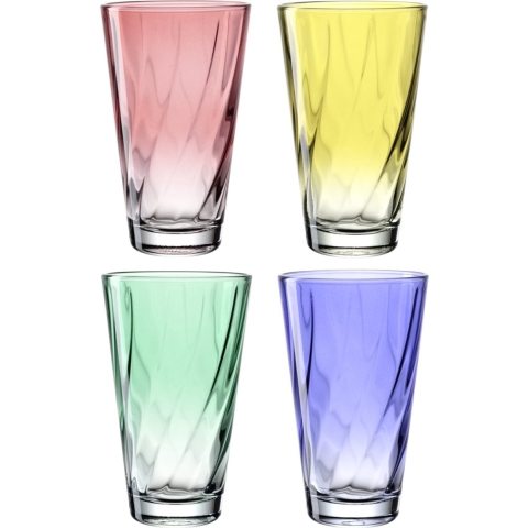Leonardo - Longdrinkglas 300ml Twist - 4 stuks