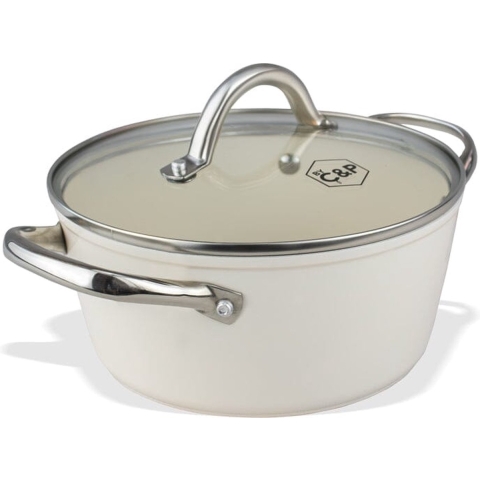 Cook & Pan - Go Ivory Kookpan 22 cm met glazen deksel