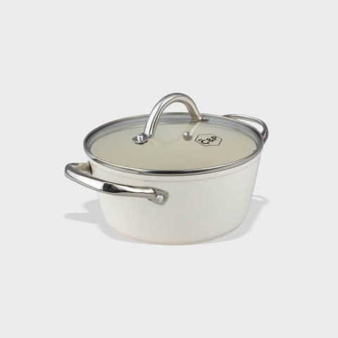 Cook & Pan - Go Ivory Kookpan 20 cm met glazen deksel