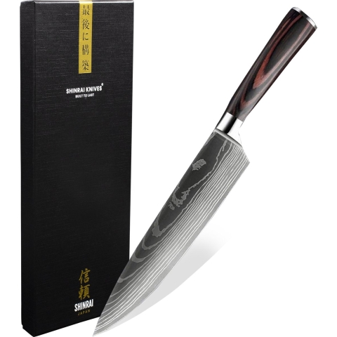 Shinrai Knives - Damascus Print Koksmes 20 cm