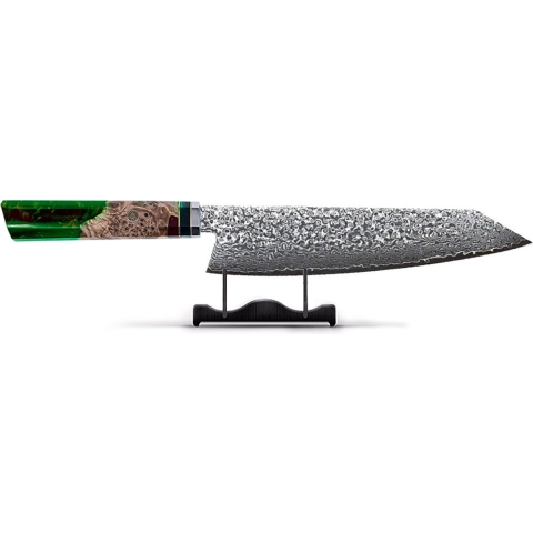 Emerald Octagon Damascus Kiritsuke 23 cm - Special Edition
