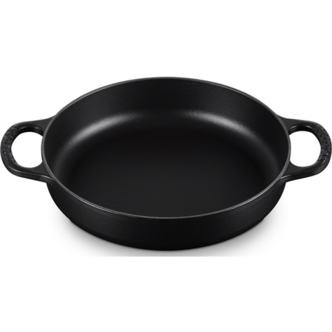 LE CREUSET - Gietijzer - Hapjespan 2 grepen 28cm Mat Zwart