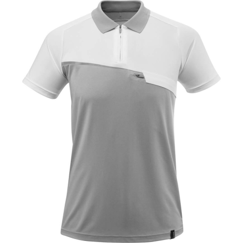 Poloshirt Met Borstzak Grijs/Melee Wit | Per Stuk | Maat M
