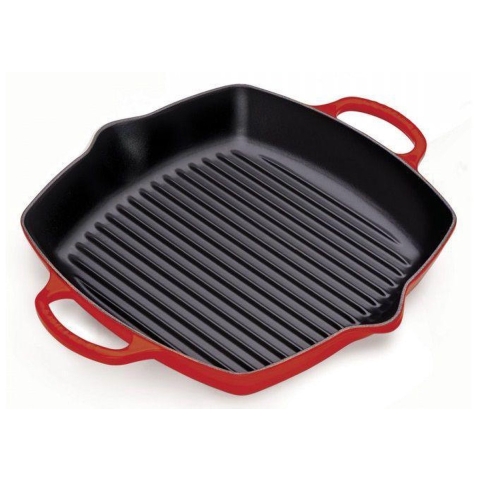 LE CREUSET - Signature - Grill 30cm vierkant Kersenrood