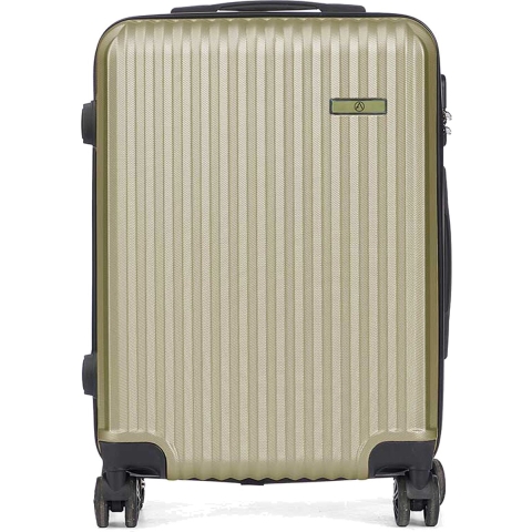 Cabine handbagage reis trolley koffer - zwenkwielen - 57 x 38 x 23 cm - 48 liter - groen -
