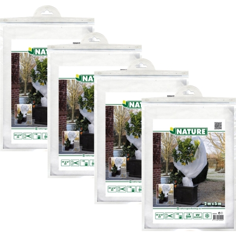 Plantenhoes XL - 4x stuks - 5 x 2 meter - wit - anti-vorst beschermhoes - 500 x 200 cm -