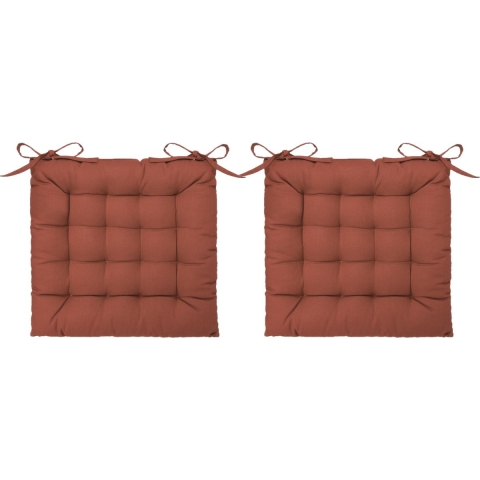 Atmosphera Stoelkussen - 8x - terracotta bruin - katoen - 38 x 6 cm - zitkussen -