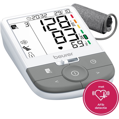Beurer BM53 Bloeddrukmeter met AFIB Detectie Wit/Grijs