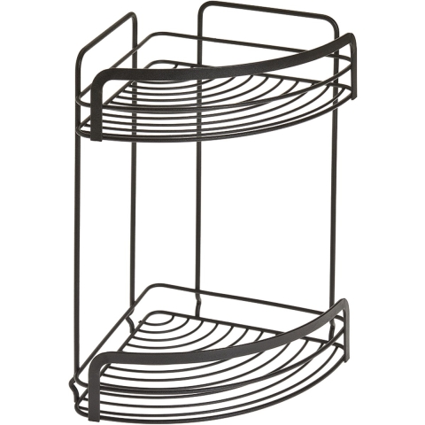 Metaltex Doucherek 20x20x30 cm Zwart/Metaal