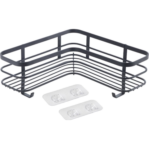 Metaltex Doucherek 25x25x13 cm Zwart/Metaal