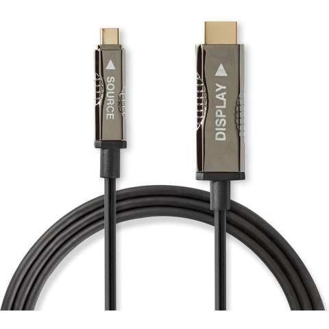 Nedis CCBG6410BK300 Usb Type-c™ Naar Hdmi™-kabel Aoc Type-c™ Male - Hdmi™-connector 30.0 M Zwart