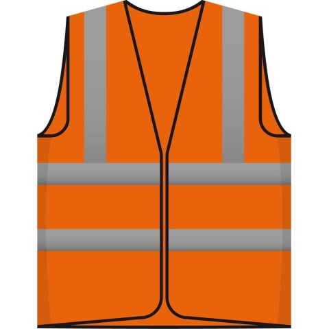 Reflecterende jas fleece oranje - XL