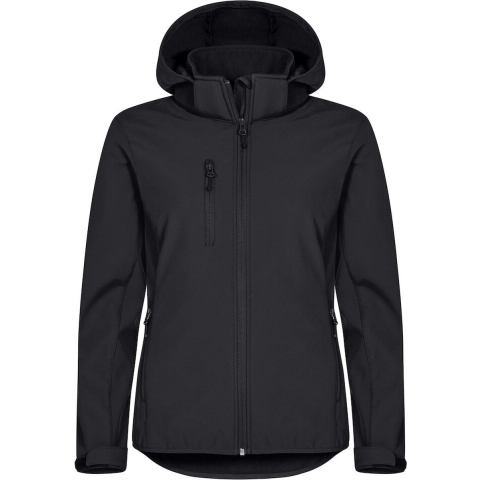 Clique 0200917 Classic Softshell Hoody Lady - Zwart - 3XL
