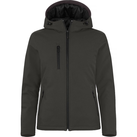Clique 020953 Padded Hoody Softshell Lady - Donkergrijs - M