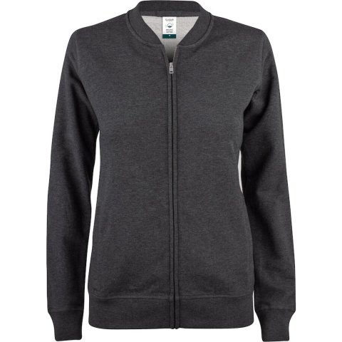 Clique 021007 Premium OC Cardigan Ladies - Antraciet Melange - S