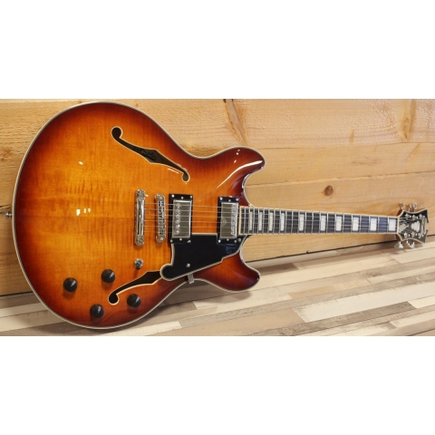 D&apos;angelico Premier DC Dark Iced Tea Burst