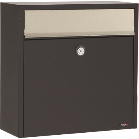 Allux Brievenbus Allux 2500 Zwart/Inox Klep - 40250070
