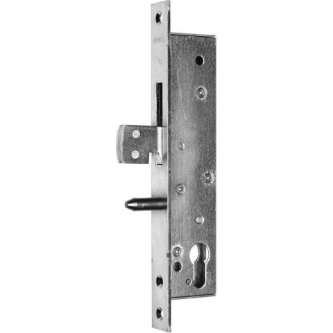 Nemef 9690 Haakschootslot | DM45mm | voorplaat RVS 24x245mm rechthoekig | staal verzinkte zwenkschoot | met geleidepen | DR 1+2+3+4 - 9969507000