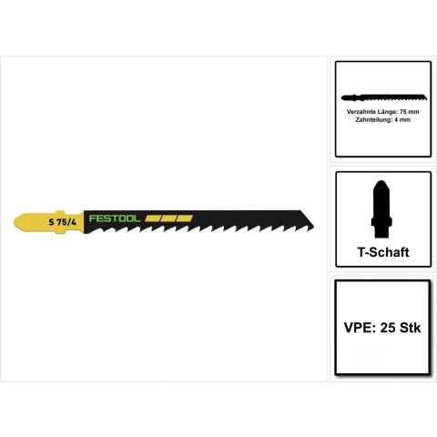 Festool Accessoires Decoupeerzaagblad S 75/4/25 - 204306