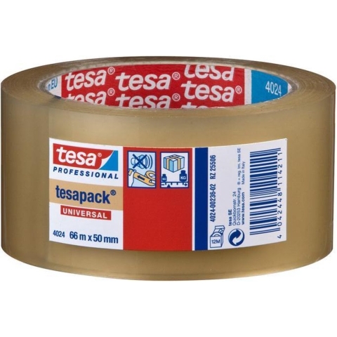 Tesa Verpakkingsplakband PP | kleurloos | lengte 66 m | breedte 50 mm wiel | 6 stuks - 04024-00236-04 04024-00236-04