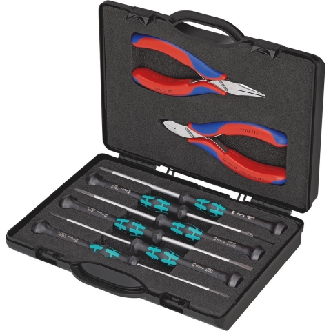 Knipex Etui met elektronicatangen voorhet werken aan elektronische componenten - 002018