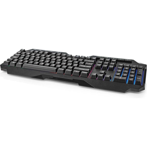 Nedis Bedraad Gaming Toetsenbord | USB Type-A | Membrane Toetsen | LED | QWERTY | Scandinavisch | USB Gevoed | Lengte stroomkabel: 1.30 m | Multimedia