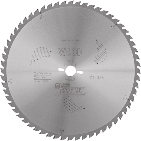 DeWalt Accessoires Cirkelzaagblad 400x30x60t, wisseltand, positief 10°, kerf 3,5mm - DT4338-QZ